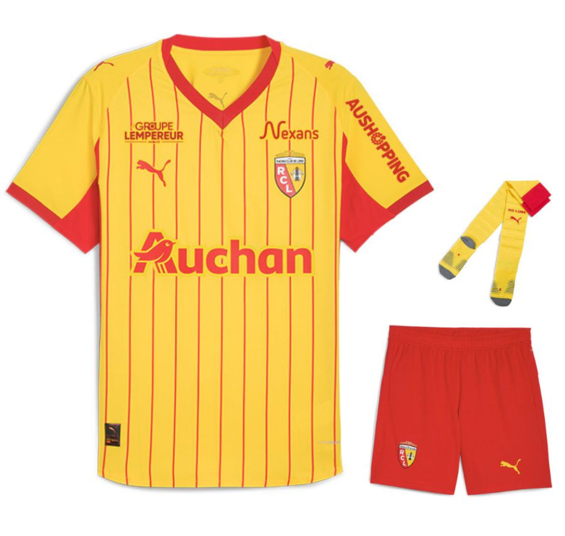 MAILLOT KIT ENFANT RC LENS DOMICILE 2025/26