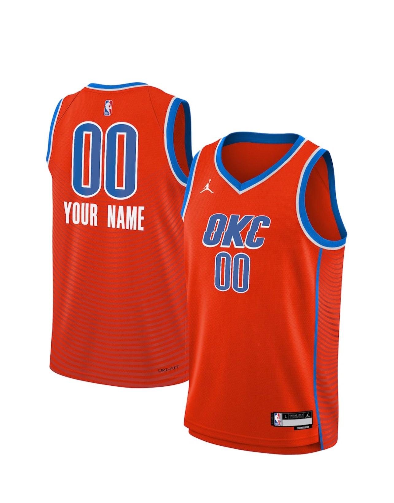 Maillot Nba Oklahoma City Thunder Swingman City Edition Personnalisable