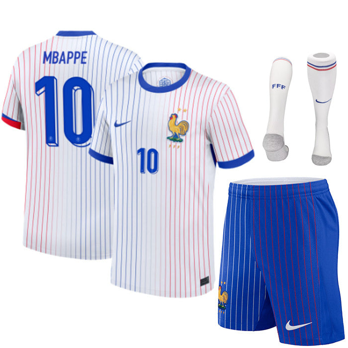 MAILLOT KIT ENFANT EQUIPE DE FRANCE EXTERIEUR MBAPPE 2024/26 - ALLMAILLOT.com  