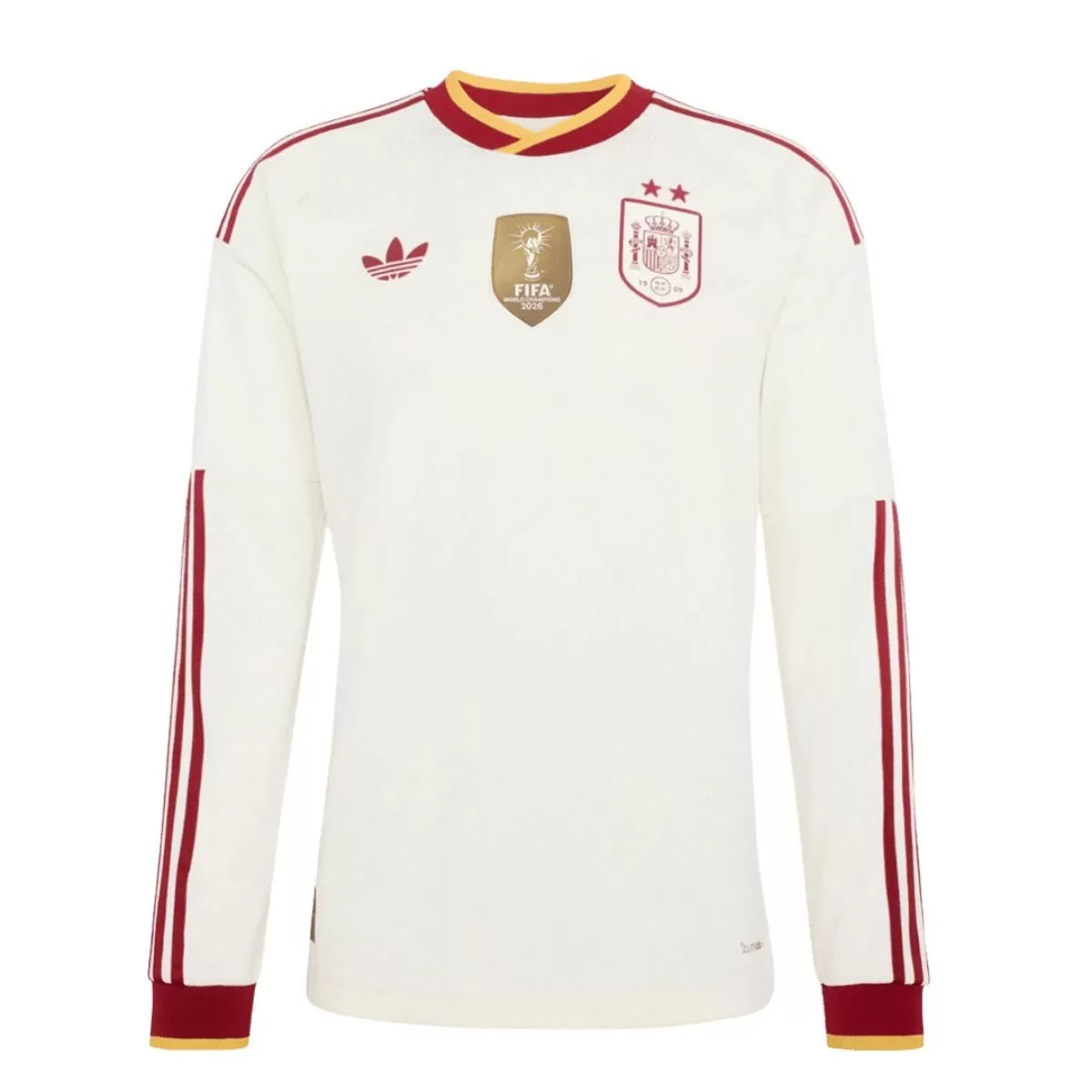Maillot Espagne Extérieur 2 Étoiles Vainqueur Coupe du Monde 2026 Manches Longues