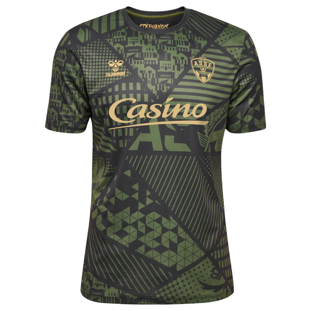Maillot AS Saint-Etienne Pré-Game Kaki 2025/26