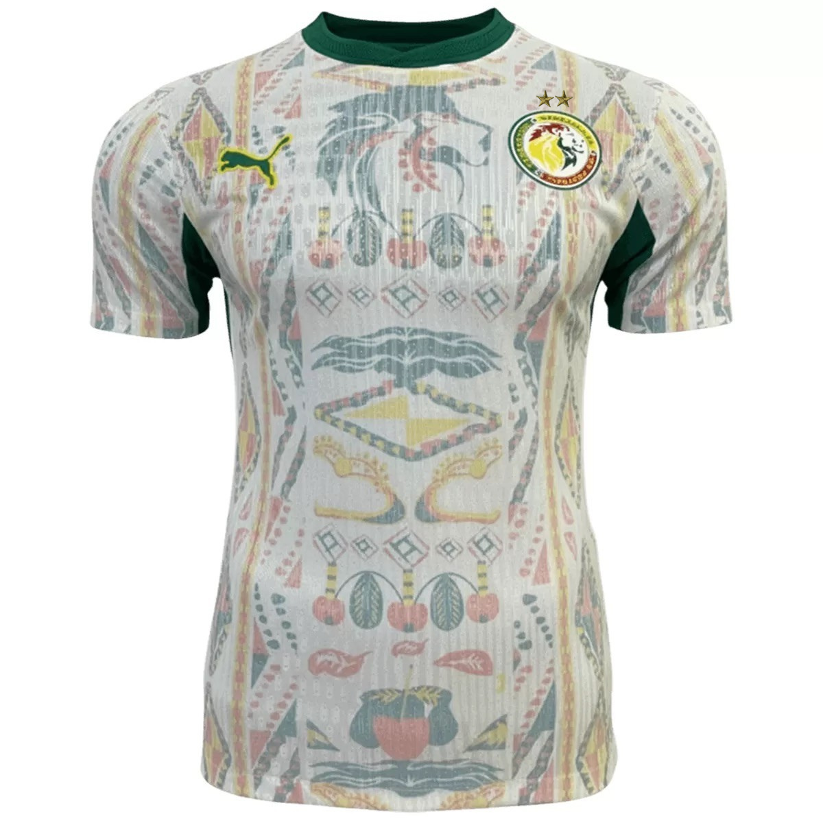Maillot Sénégal 2 Étoiles Domicile Coupe du Monde 2026 Version Joueur
