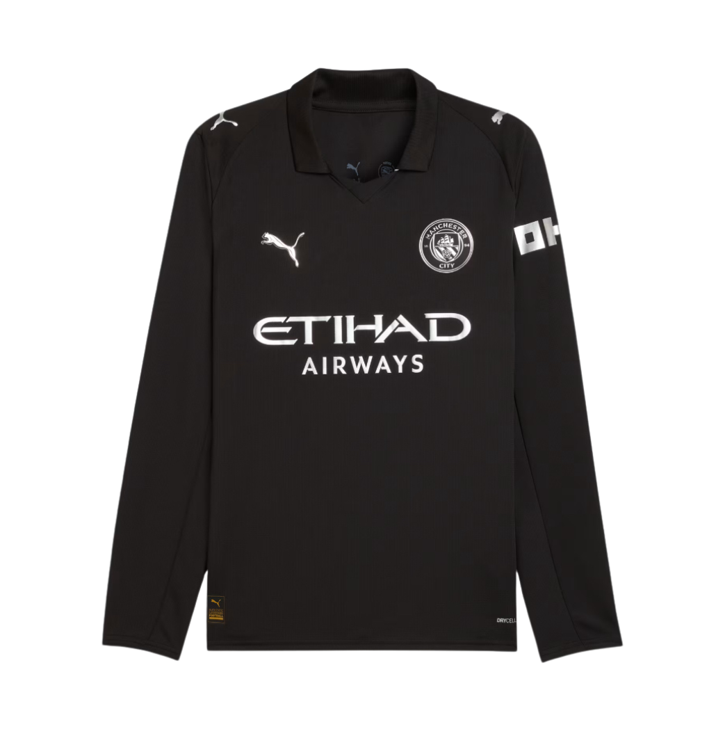 MAILLOT MATCH MANCHESTER CITY EXTERIEUR MANCHES LONGUES 2025/26