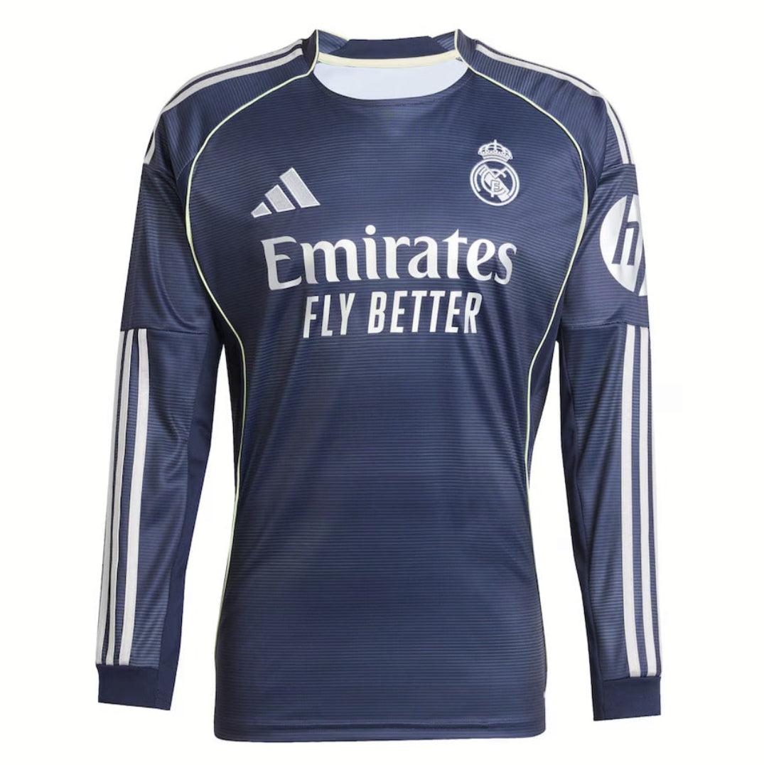 MAILLOT REAL MADRID EXTERIEUR MANCHES LONGUES 2025/26