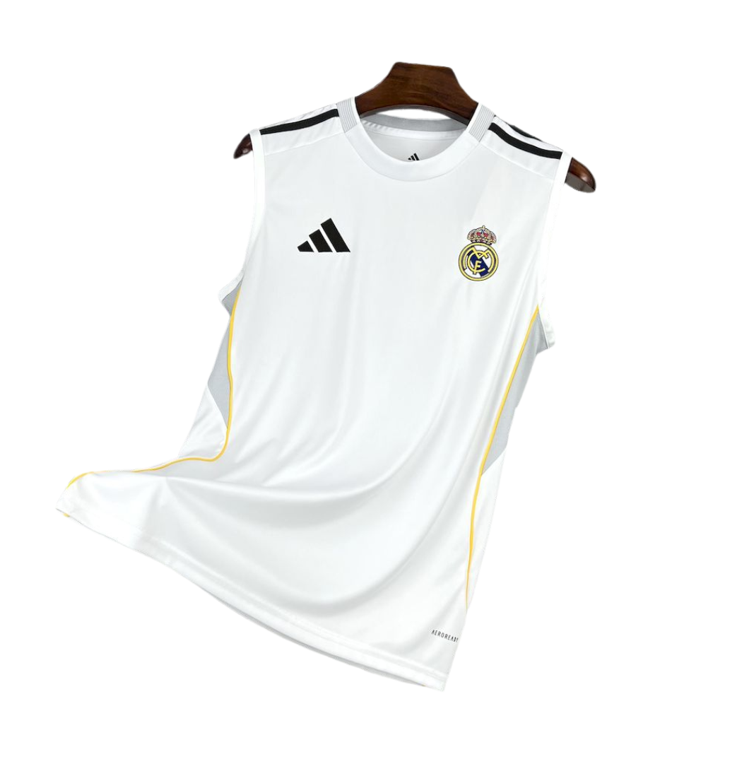 MAILLOT REAL MADRID ENTRAÎNEMENT SANS MANCHES 2025/26