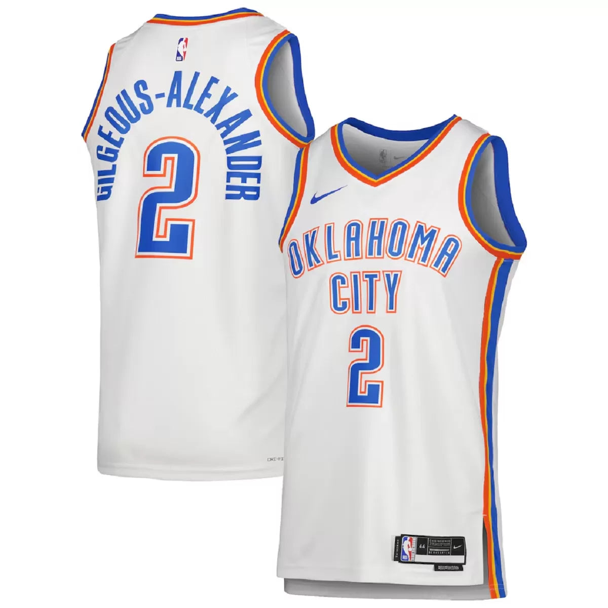 Maillot Oklahoma City Thunder Association Edition 2026 — SGA, Chet Holmgren