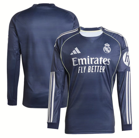 MAILLOT REAL MADRID EXTERIEUR MANCHES LONGUES 2025/26