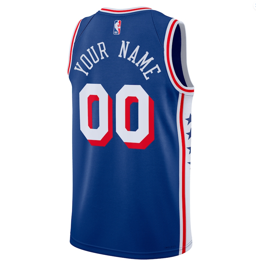 Maillot Philadelphia 76ers Swingman Personnalisable