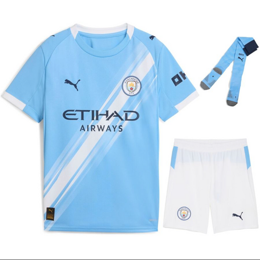MAILLOT KIT ENFANT MANCHESTER CITY DOMICILE 2025/26