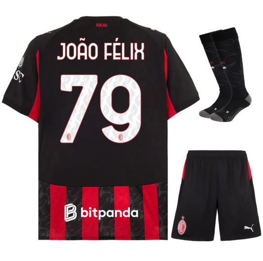 MAILLOT KIT ENFANT AC MILAN DOMICILE 2025/26 JOÃO FÉLIX