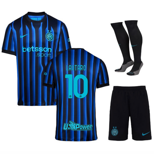 MAILLOT KIT ENFANT INTER MILAN DOMICILE 2025/26 LAUTARO