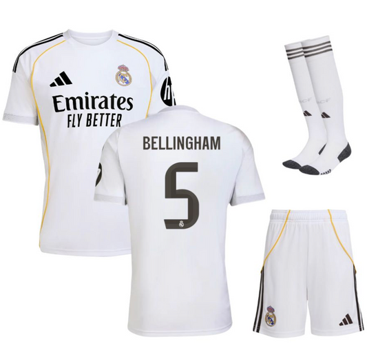 MAILLOT KIT ENFANT REAL MADRID DOMICILE 2025/26 BELLIGHAM