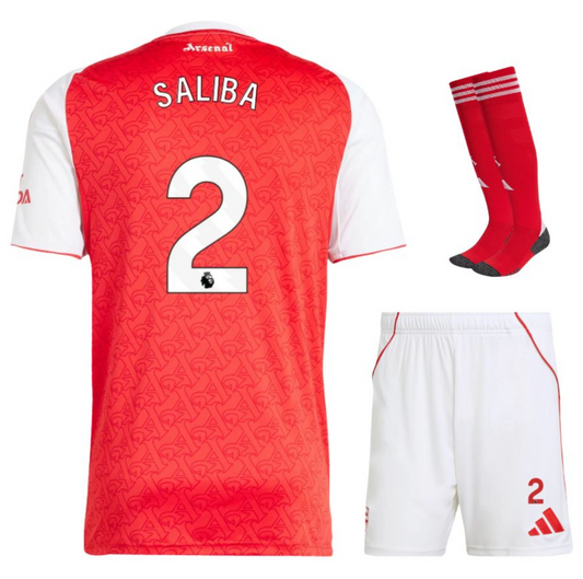 MAILLOT KIT ENFANT ARSENAL DOMICILE 2025/26 SALIBA