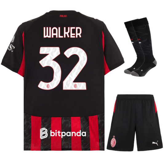 MAILLOT KIT ENFANT AC MILAN DOMICILE 2025/26 KYLE WALKER