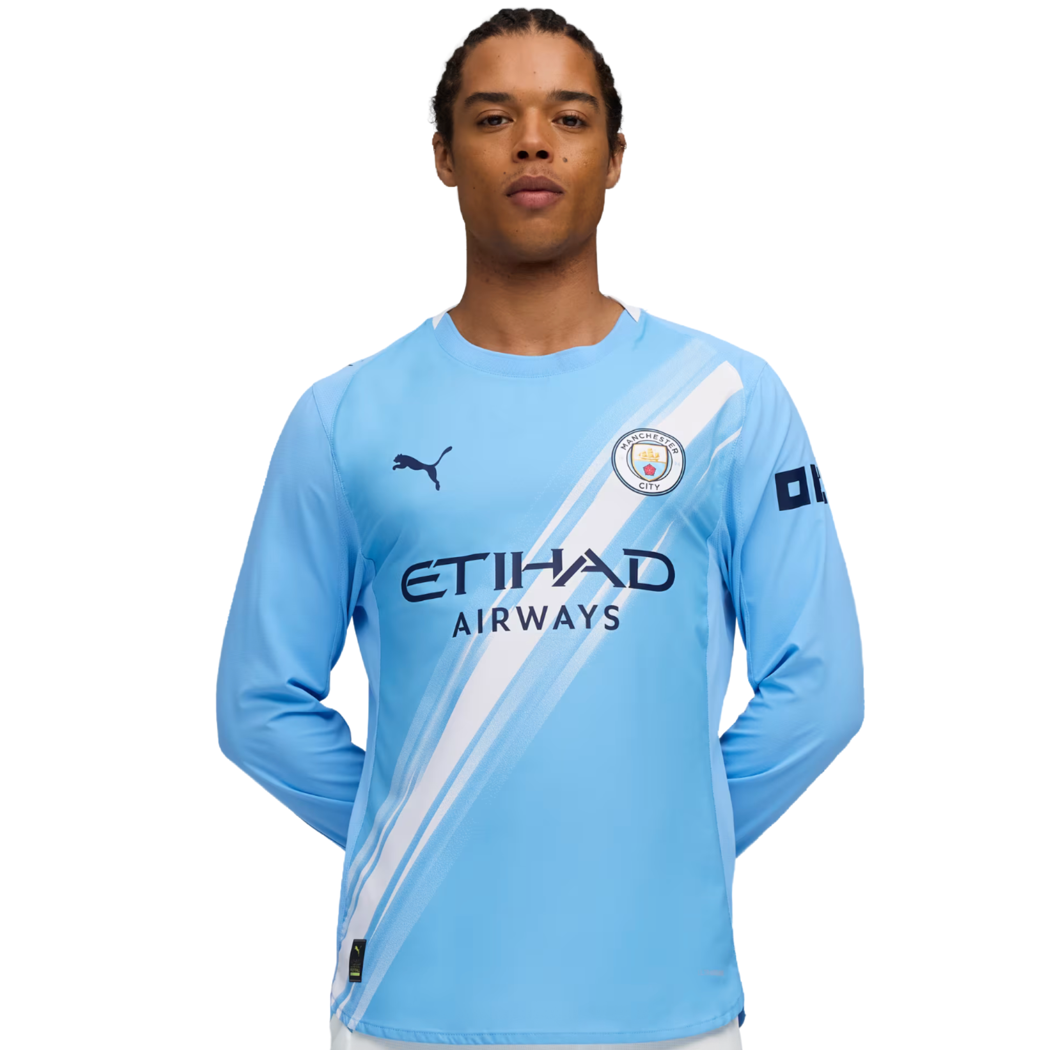 MAILLOT MATCH MANCHESTER CITY DOMICILE MANCHES LONGUES 2025/26
