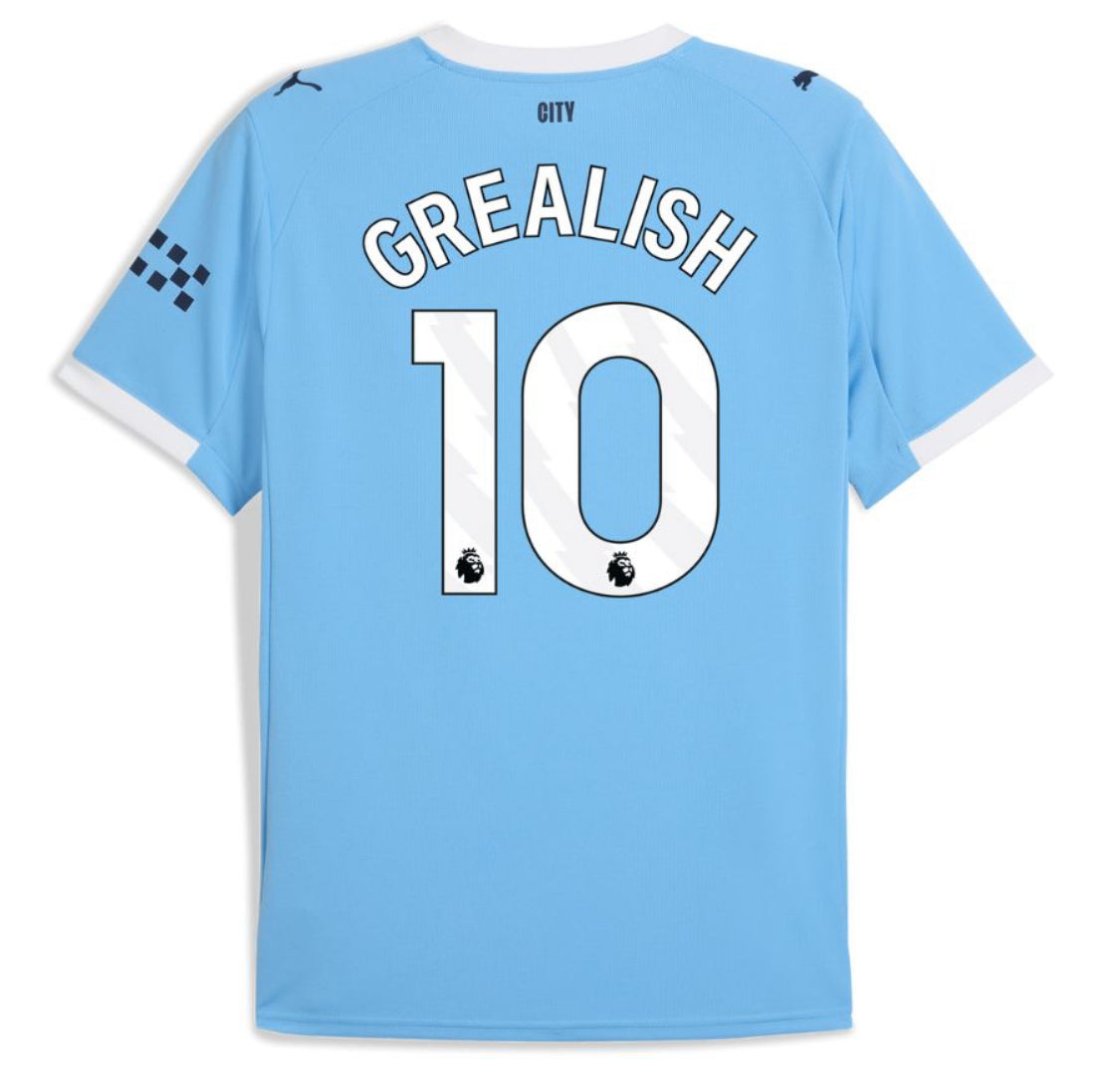 MAILLOT KIT ENFANT MANCHESTER CITY DOMICILE 2025/26 GREALISH