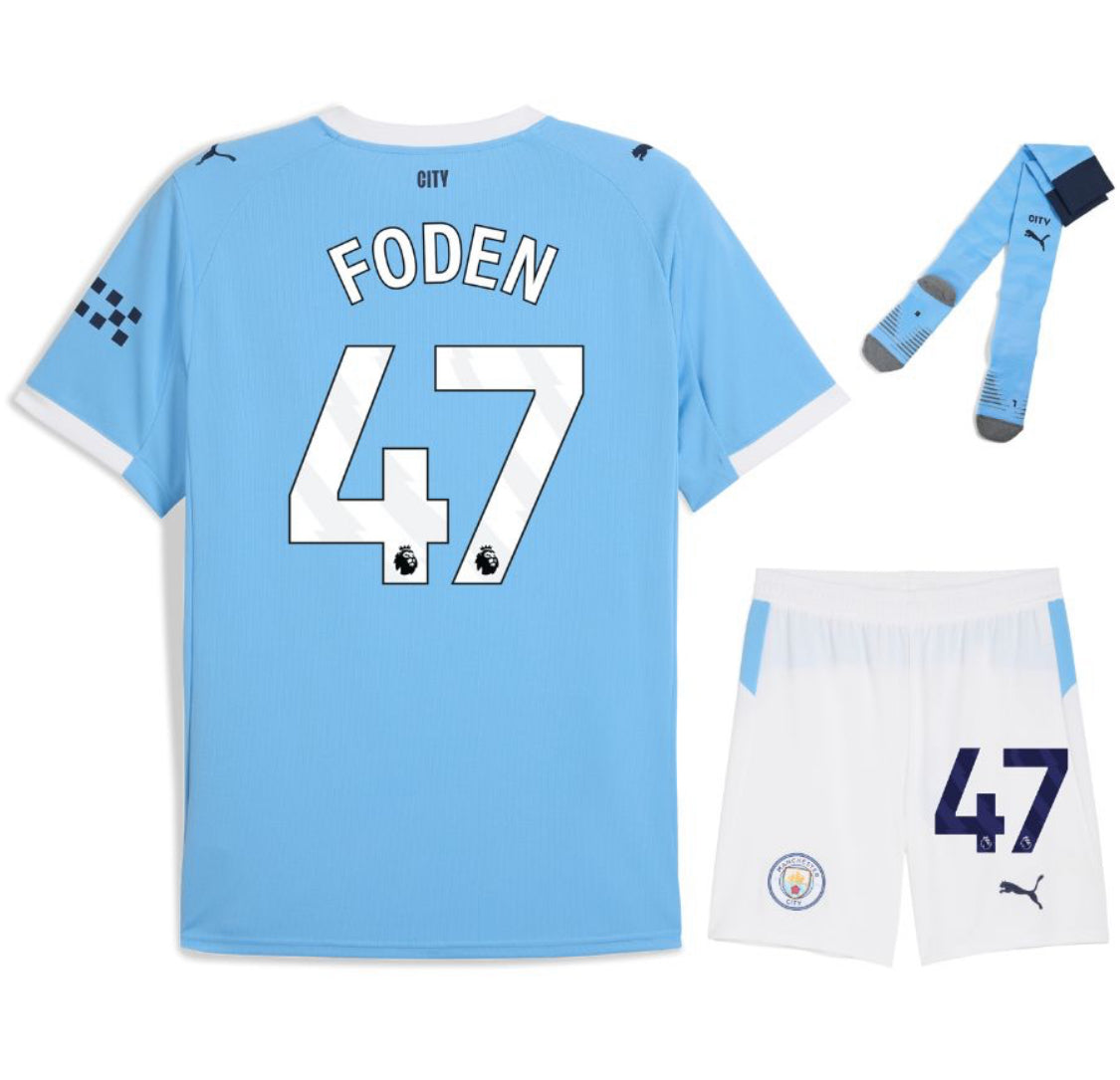 MAILLOT KIT ENFANT MANCHESTER CITY DOMICILE 2025/26 FODEN