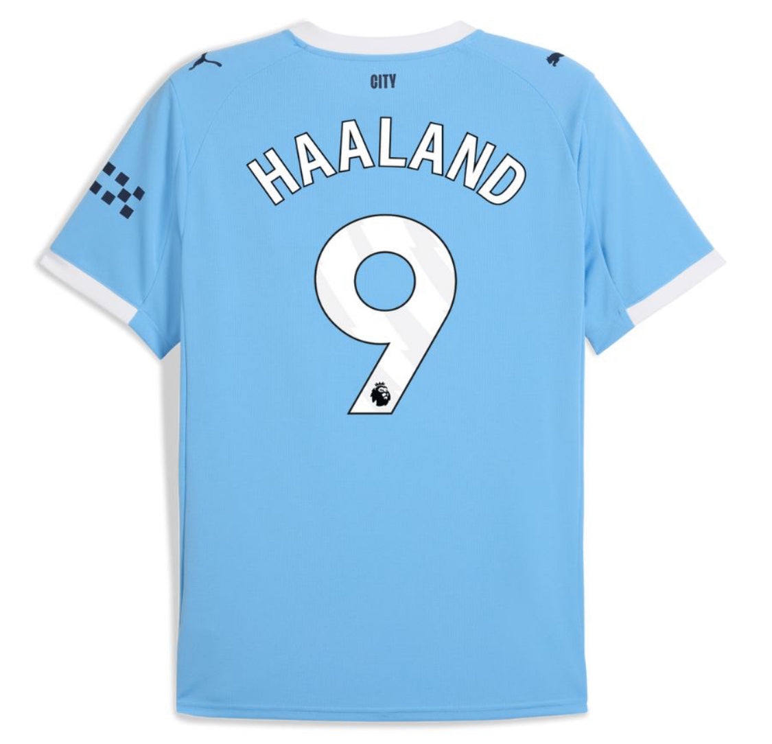 MAILLOT KIT ENFANT MANCHESTER CITY DOMICILE 2025/26 HAALAND