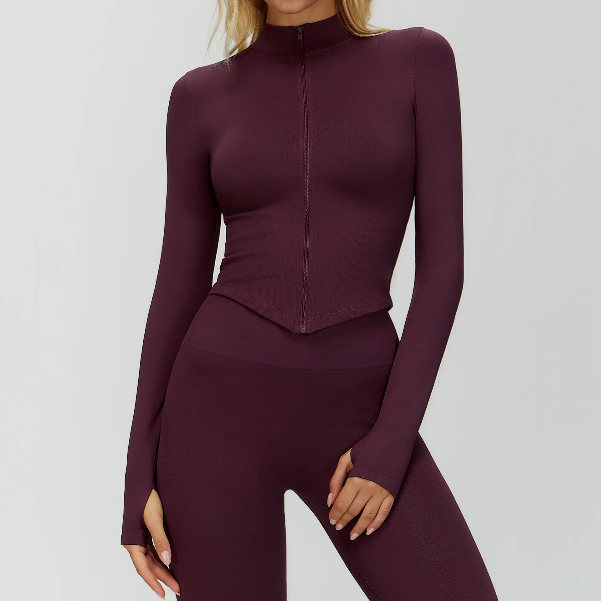 Women Seamless Slim Fit Yoga Set Sports Bra Tank Top Vest High Waist Leggings Biker Shorts Zipper Jacket Coat Fitness Gym Set