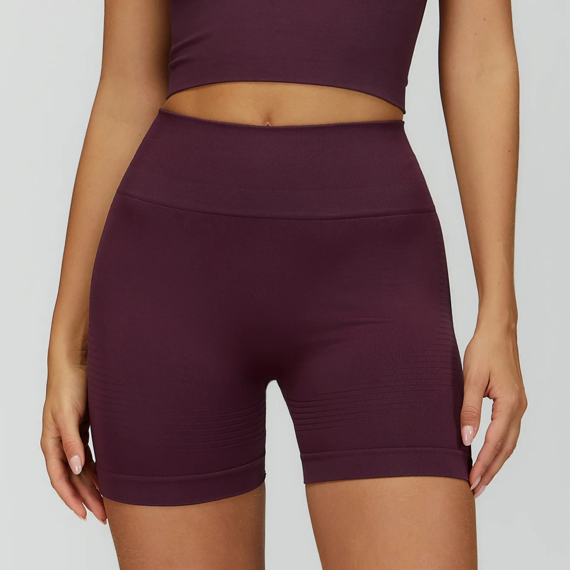 Women Seamless Slim Fit Yoga Set Sports Bra Tank Top Vest High Waist Leggings Biker Shorts Zipper Jacket Coat Fitness Gym Set