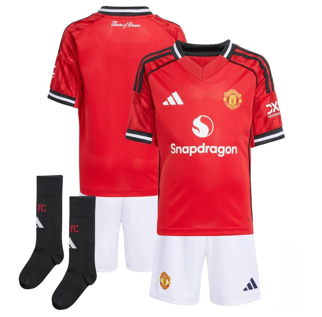 MANCHESTER UNITED HOME KIDS KIT JERSEY 2024/25 