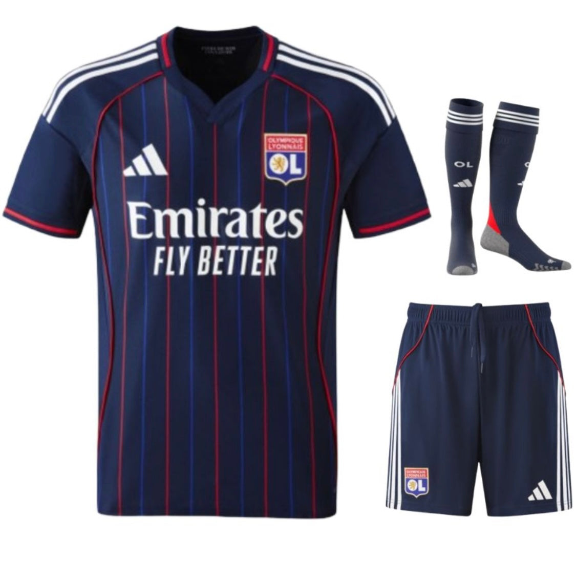 MAILLOT KIT ENFANT OLYMPIQUE LYONNAIS EXTERIEUR 2025/26