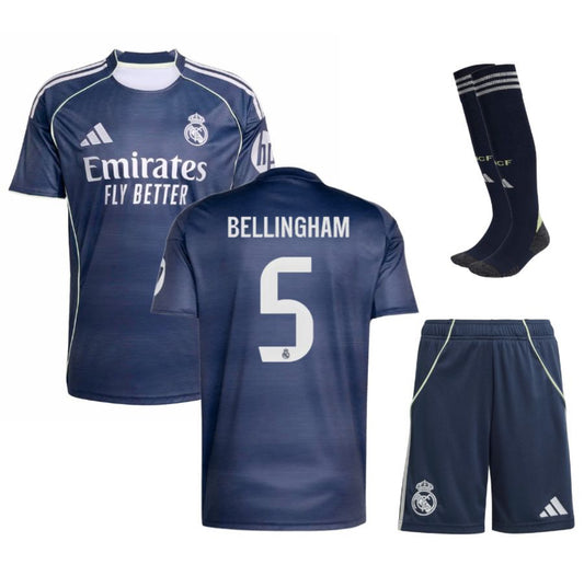 MAILLOT KIT ENFANT REAL MADRID EXTERIEUR 2025/26 BELLINGHAM