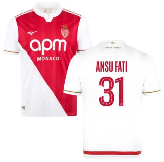 MAILLOT AS MONACO DOMICILE 2025/26 ANSU FATI