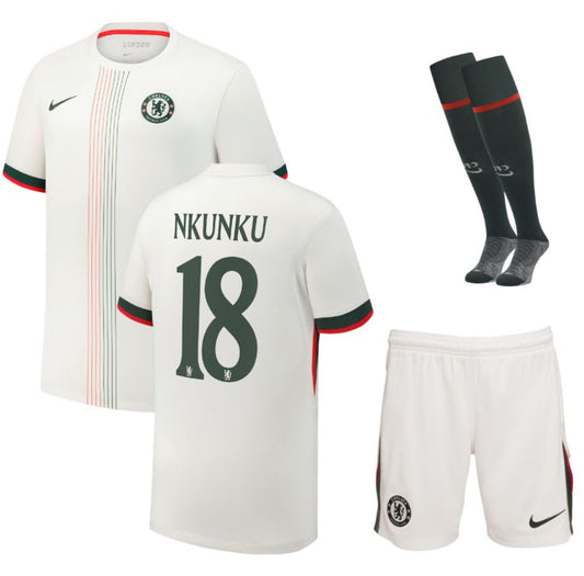 MAILLOT KIT ENFANT CHELSEA EXTERIEUR 2025/26 NKUNKU