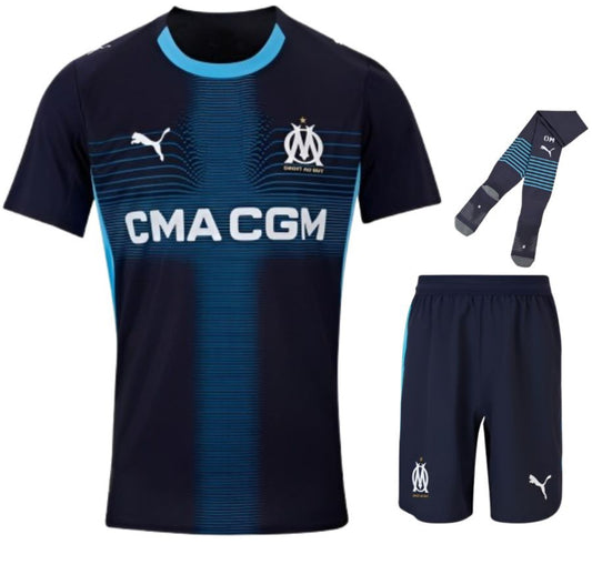 MAILLOT KIT ENFANT OLYMPIQUE DE MARSEILLE EXTERIEUR 2025/2026