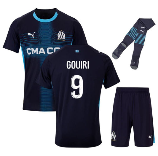 MAILLOT KIT ENFANT OLYMPIQUE DE MARSEILLE EXTERIEUR 2025/2026 GOUIRI
