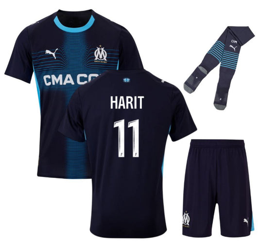 MAILLOT KIT ENFANT OLYMPIQUE DE MARSEILLE EXTERIEUR 2025/2026 HARIT