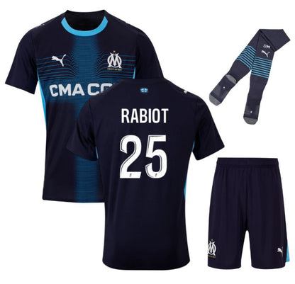 MAILLOT KIT ENFANT OLYMPIQUE DE MARSEILLE EXTERIEUR 2025/2026 RABIOT