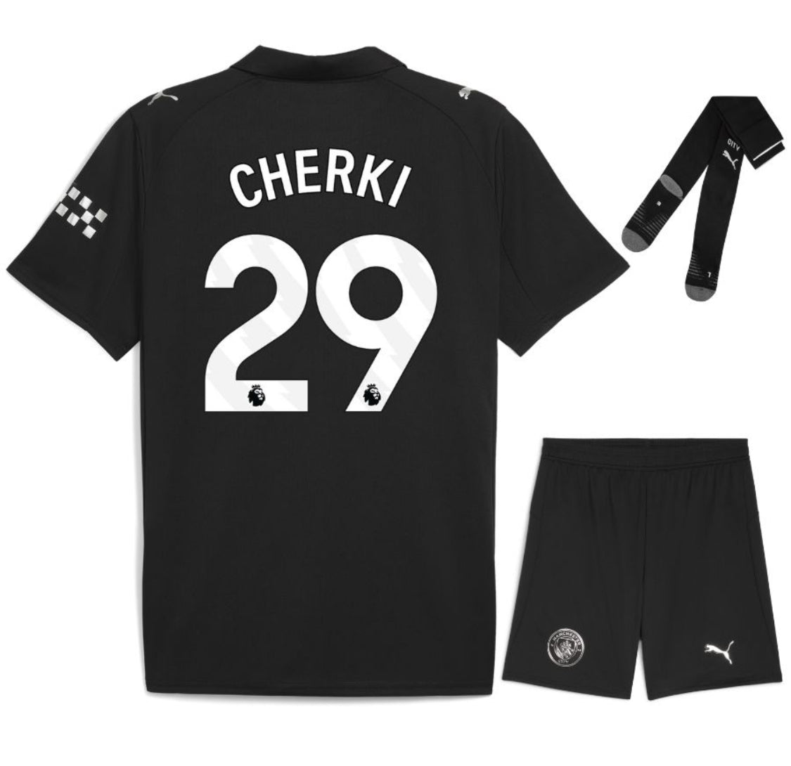 MAILLOT KIT ENFANT MANCHESTER CITY EXTERIEUR 2025/26 CHERKI