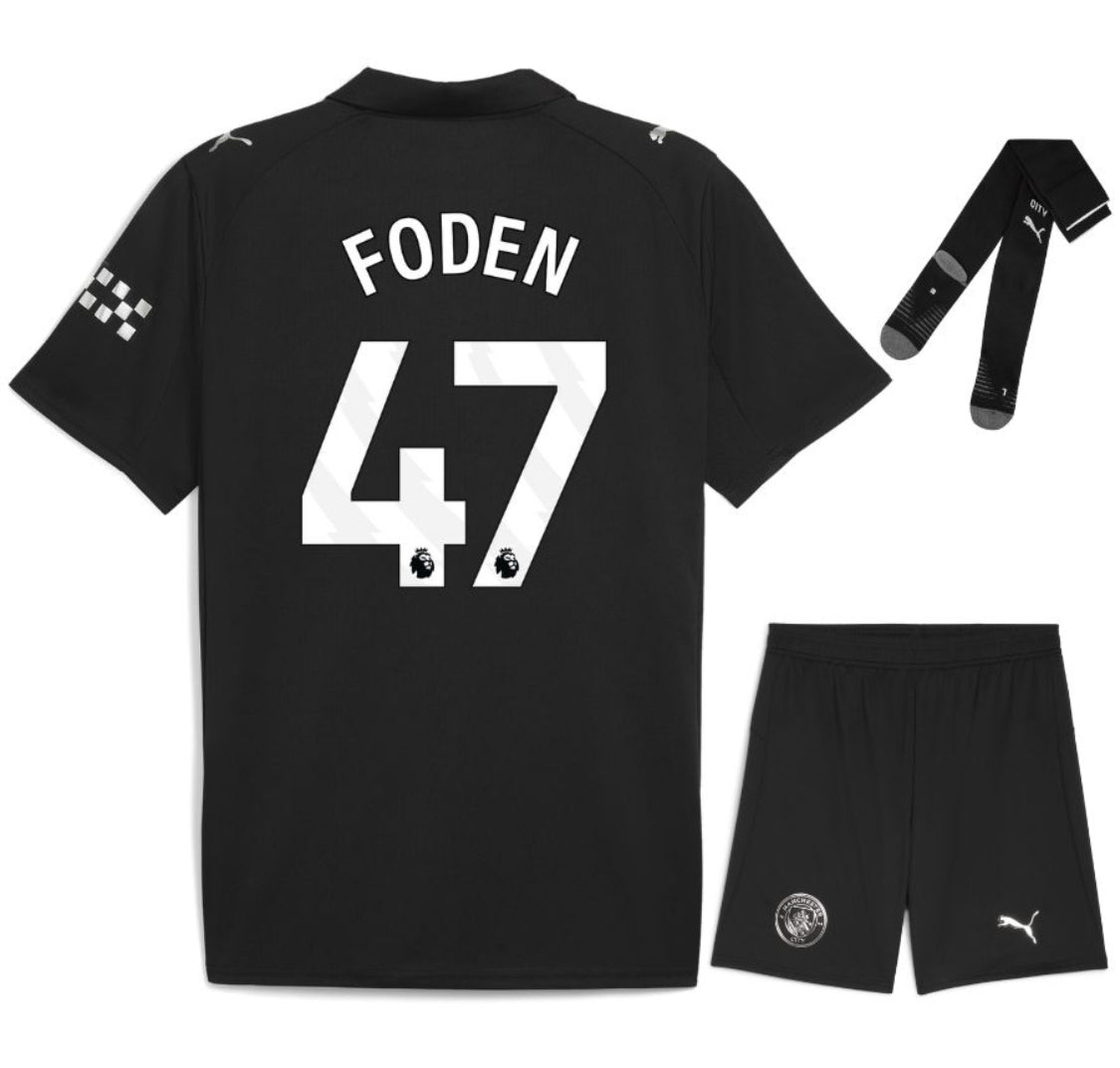 MAILLOT KIT ENFANT MANCHESTER CITY EXTERIEUR 2025/26 FODEN