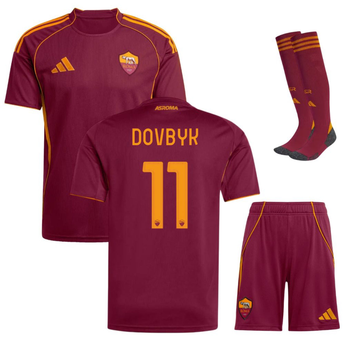 MAILLOT KIT ENFANT AS ROMA DOMICILE 2025/26 DOVBYK