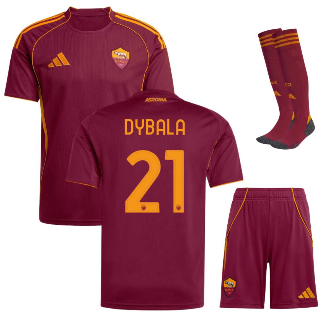 MAILLOT KIT ENFANT AS ROMA DOMICILE 2025/26 DYBALA