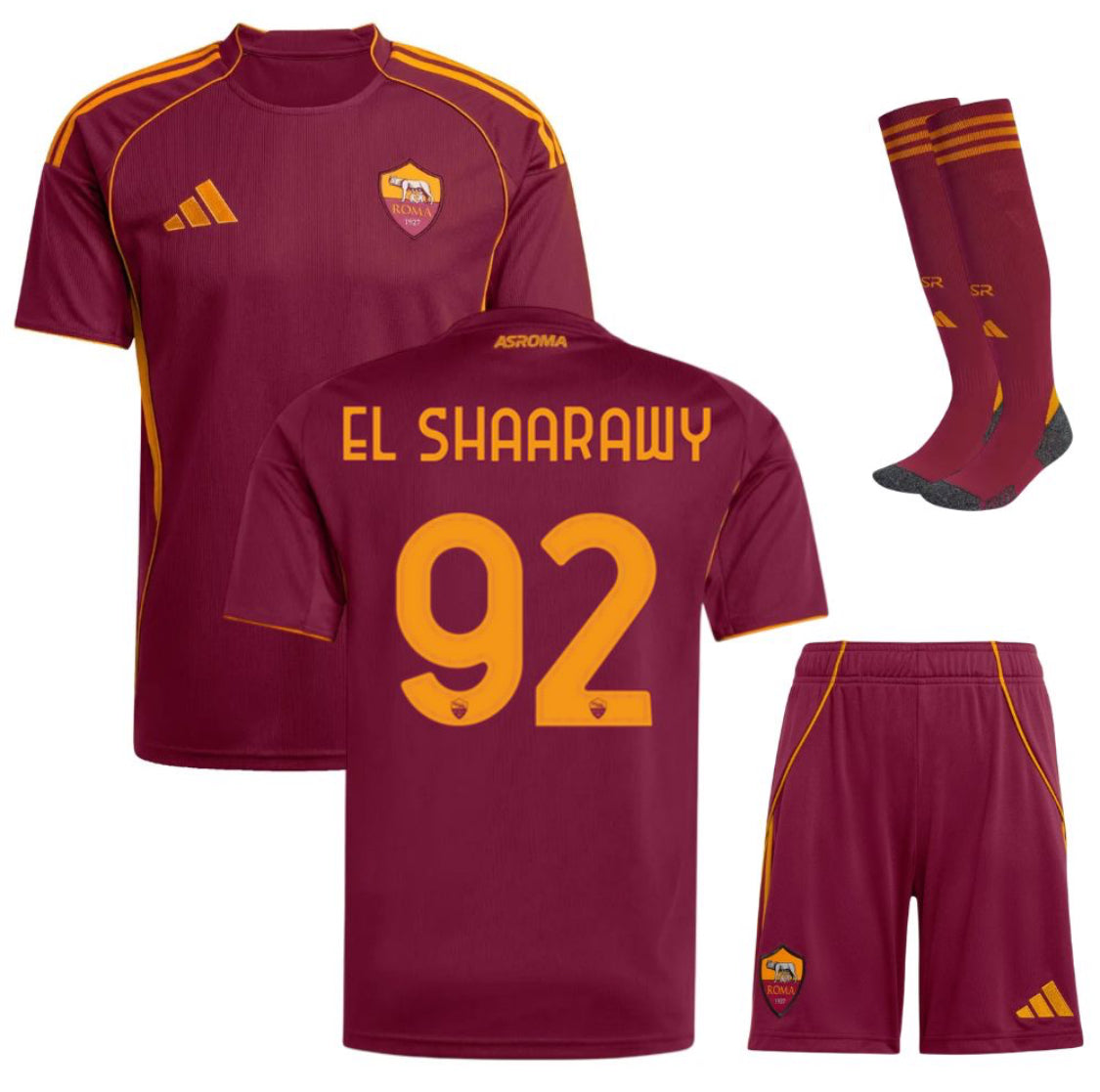 MAILLOT KIT ENFANT AS ROMA DOMICILE 2025/26 EL SHAARAWY
