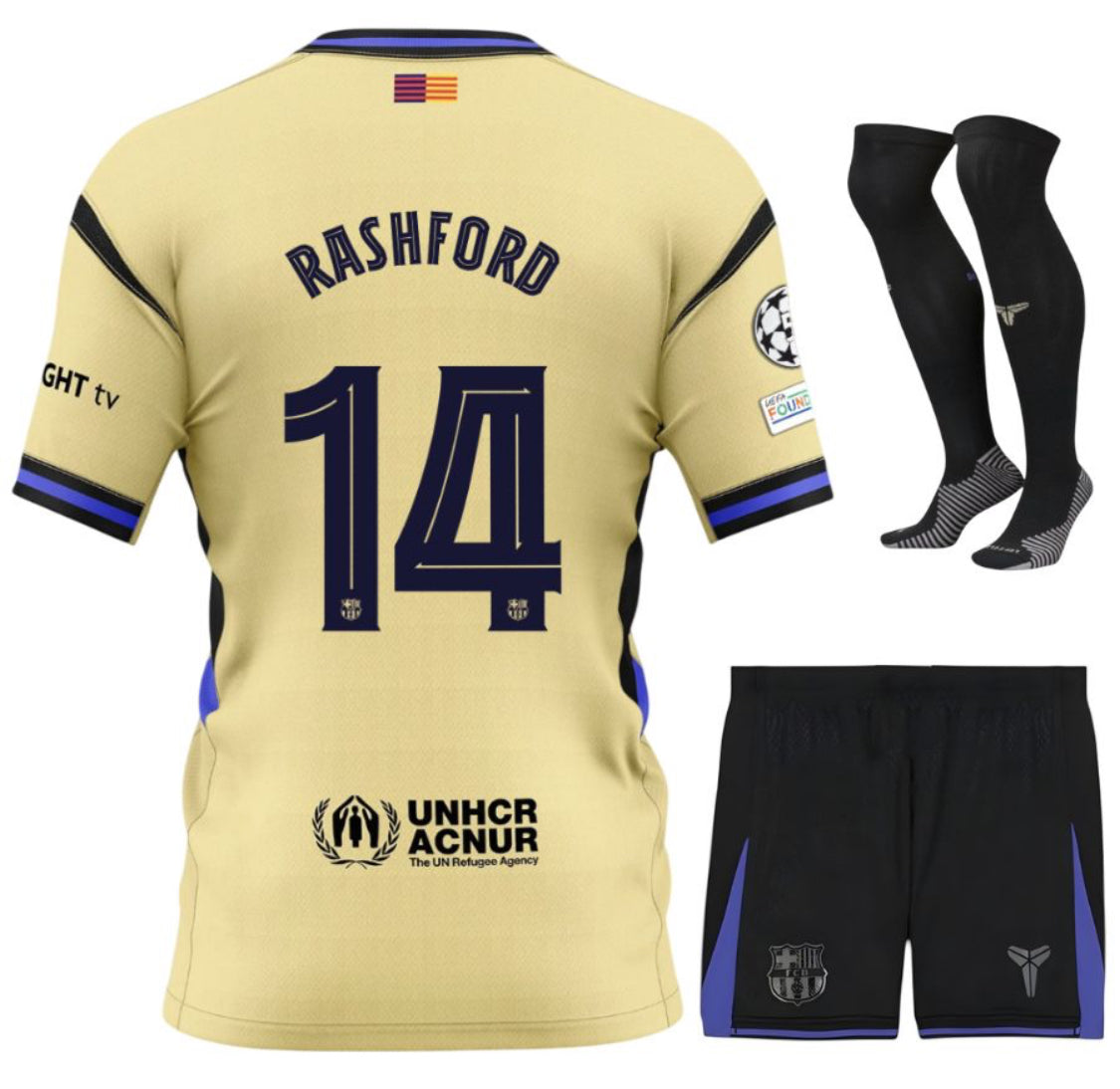 MAILLOT KIT ENFANT FC BARCELONE EXTERIEUR 2025/26 RASHFORD