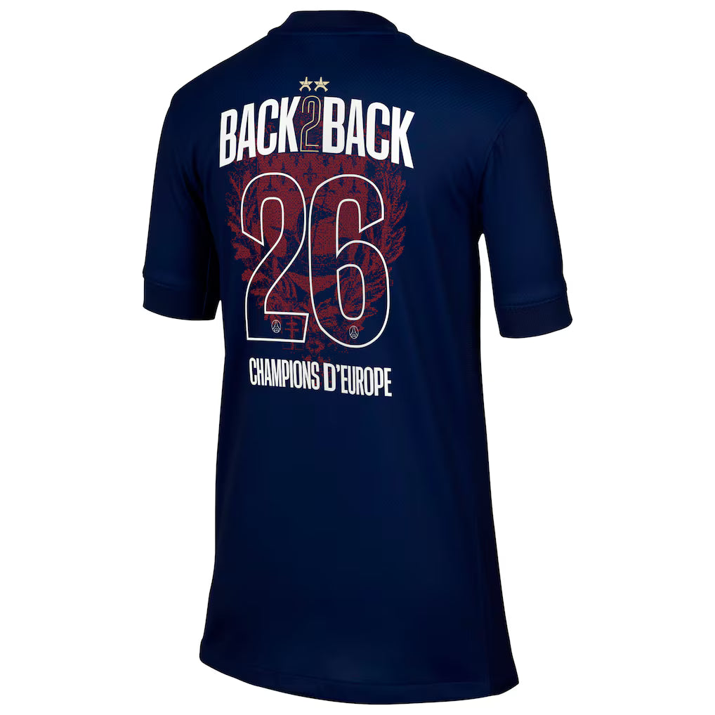 Maillot Enfant PSG Domicile 2026 Back-to-Back Champions 2 Étoiles