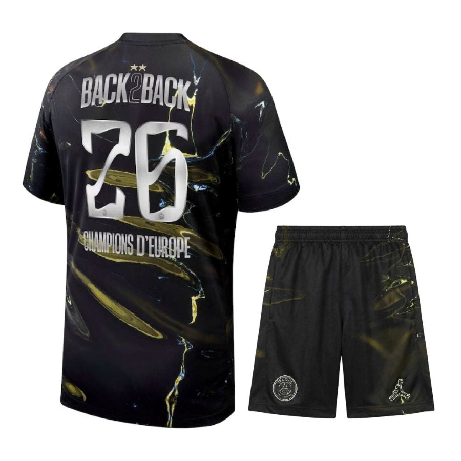 Kit Enfant PSG Domicile 2026 Back-to-Back Champions 2 Étoiles Night Edition