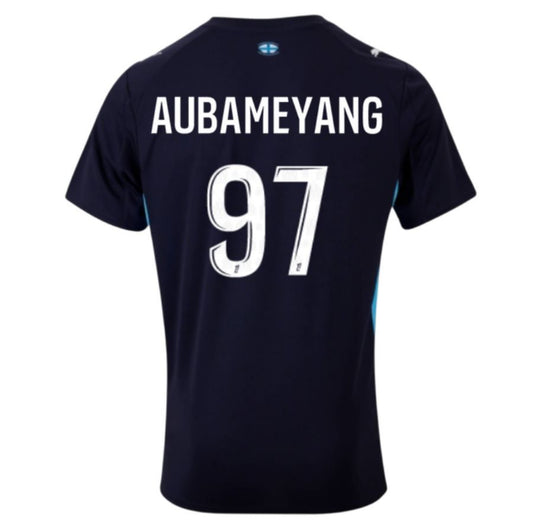 MAILLOT KIT ENFANT OLYMPIQUE DE MARSEILLE EXTERIEUR 2025/2026 AUBAMEYANG