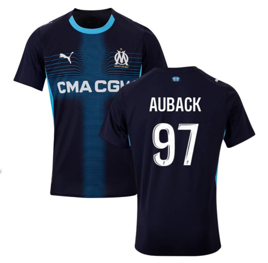 MAILLOT OLYMPIQUE DE MARSEILLE EXTERIEUR 2025/26 AUBACK ALLMAILLOT