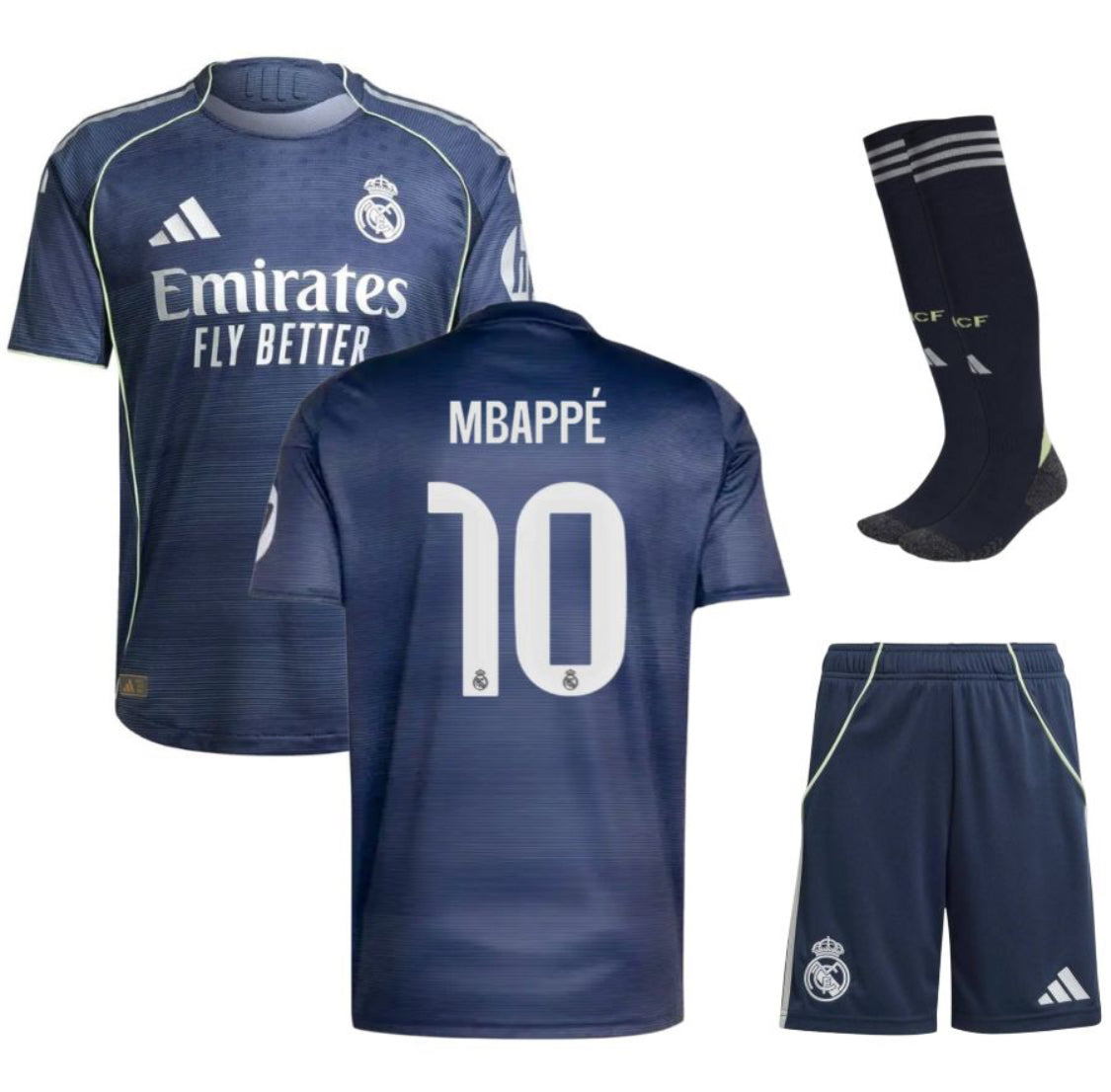 MAILLOT KIT ENFANT REAL MADRID EXTERIEUR 2025/26 MBAPPÉ