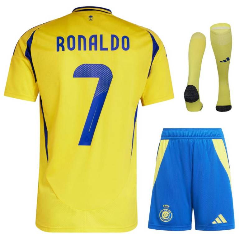 MAILLOT KIT ENFANT AL NASSR DOMICILE RONALDO 2024/25 - ALLMAILLOT.com  