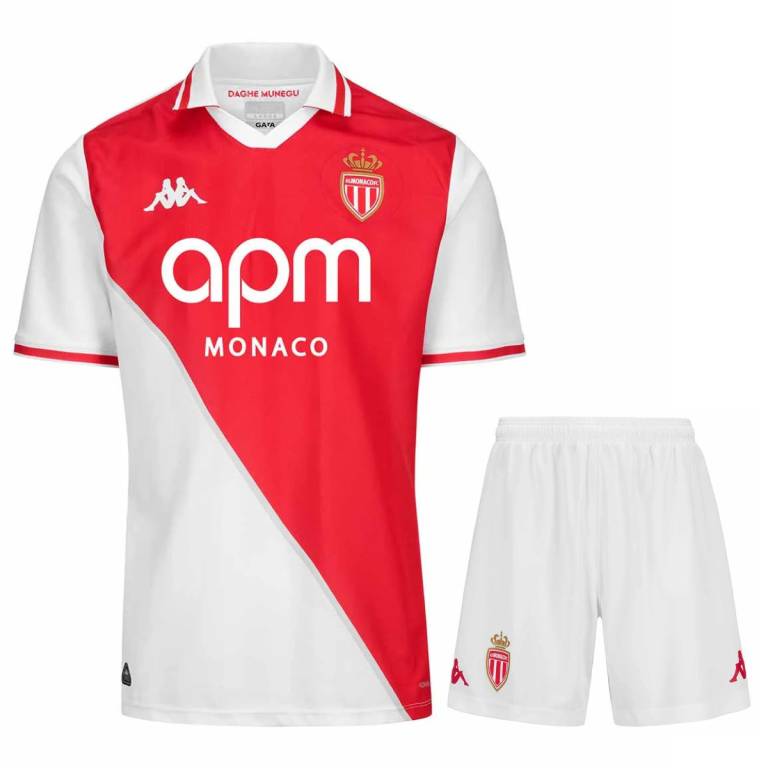 MAILLOT KIT ENFANT AS MONACO DOMICILE 2024/25 - ALLMAILLOT.com  