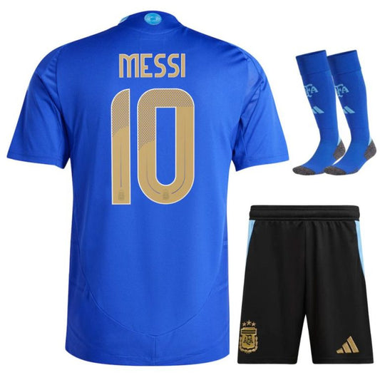 MAILLOT KIT ENFANT ARGENTINE EXTERIEUR MESSI 2024/25 - ALLMAILLOT.com  