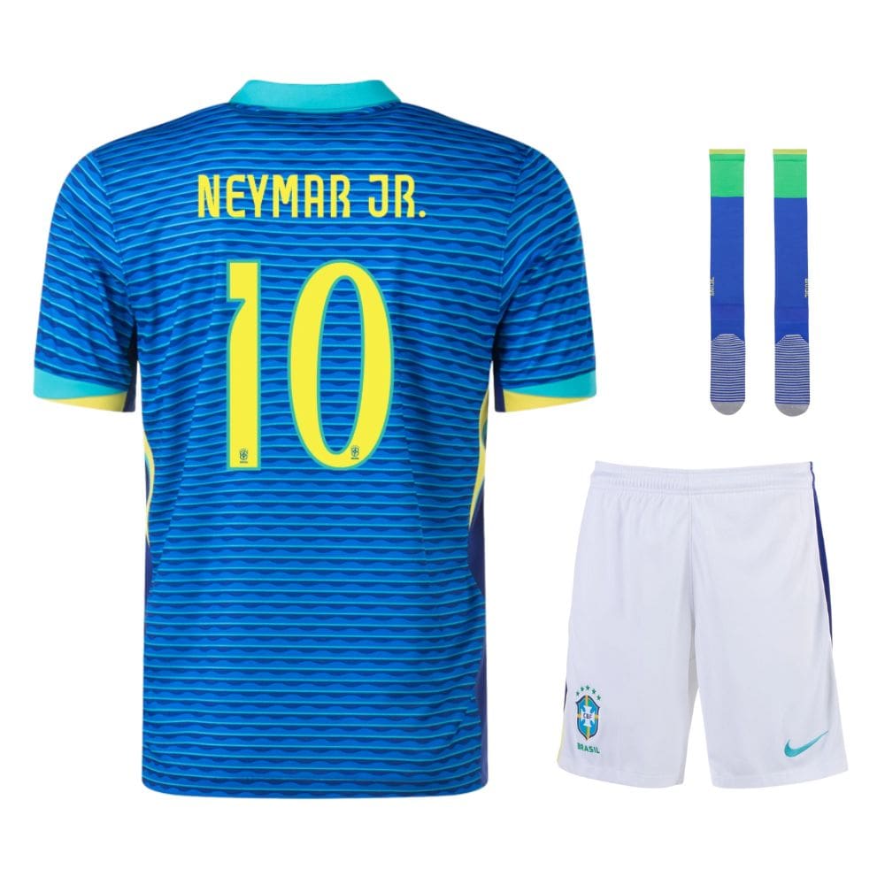 MAILLOT KIT ENFANT BRESIL EXTERIEUR NEYMAR JR 2024/26 - ALLMAILLOT.com  