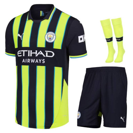 MAILLOT KIT ENFANT MANCHESTER CITY EXTERIEUR 2024/25 - ALLMAILLOT.com  