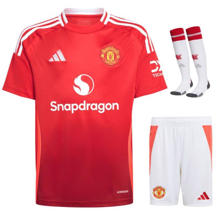 MAILLOT KIT ENFANT MANCHESTER UNITED DOMICILE 2024/25 - ALLMAILLOT.com  